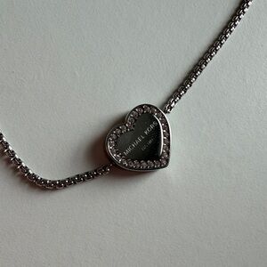 Michael Kors Silver Heart Pendant Bracelet